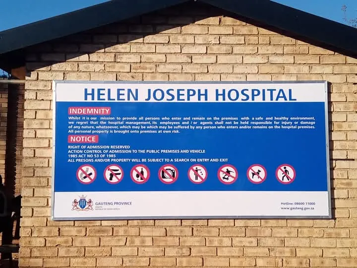 MBC Signs — Helen Joseph Hospital 3