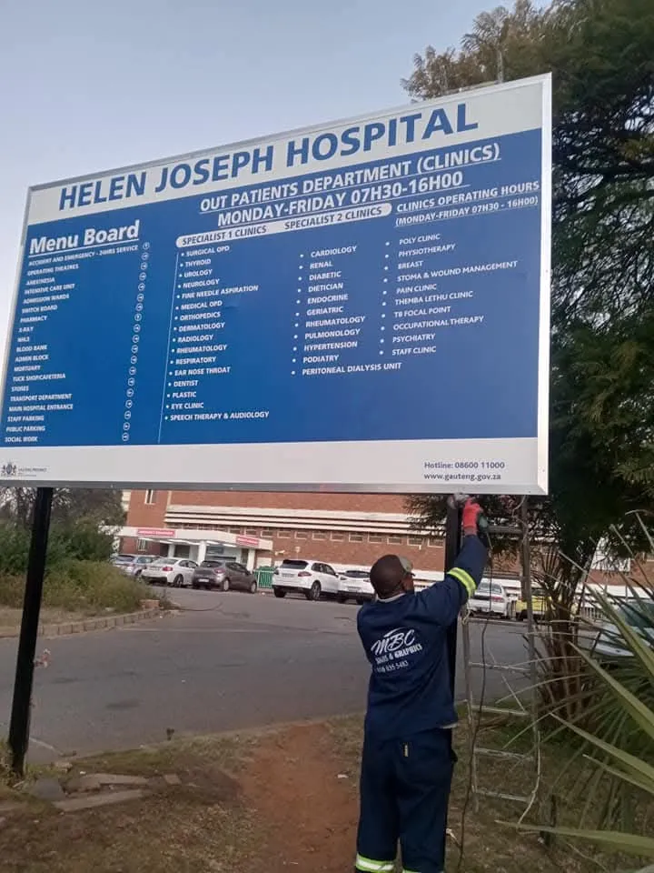 MBC Signs — Helen Joseph Hospital 7